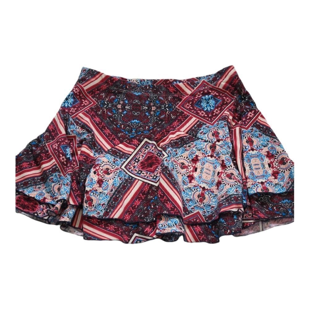 Layered skater miniskirt